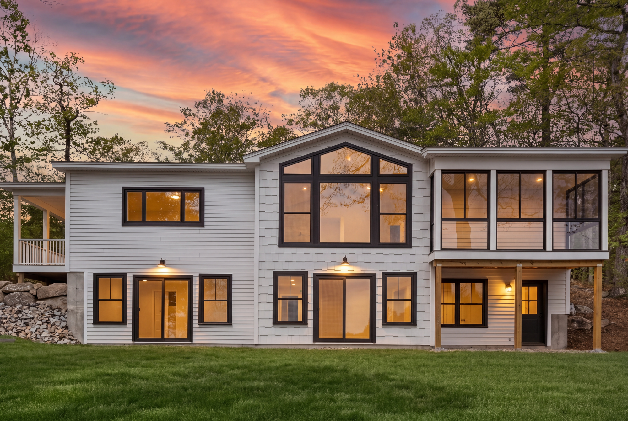 Sunset Shore, Sebago, Designed & Built By MEH